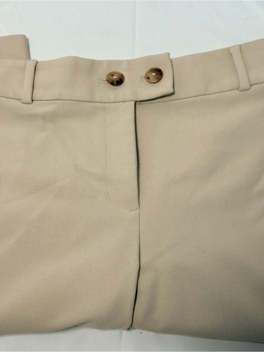 LOFT Beige/Tan Trousers with Button Front